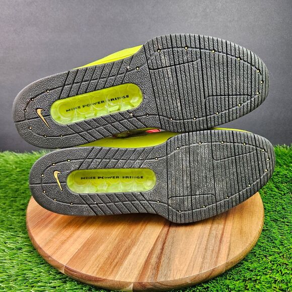 Nike Romaleos 2 Volt Yellow Weightlifting Gym Shoes Straps Men’s Size 10.5 - Picture 15 of 16